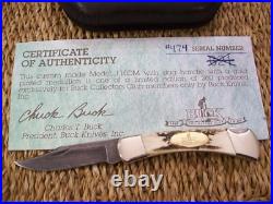 CUSTOM BUCK KNIFE 110 STAG DAMASCUS LIMITED EDITION 1 of 260 BCCI/ MINT NOS 1996