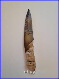 CUSTOM FLIPPER DAGGER D-Vour by Corrie Schoeman Damascus blade