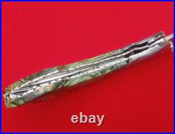 CUSTOM FOLDING KNIFE Stainless Damascus steel Handmade