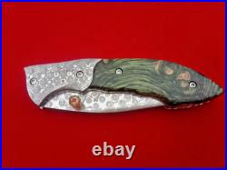 CUSTOM FOLDING KNIFE Stainless Damascus steel Handmade