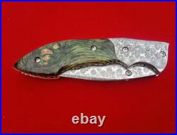 CUSTOM FOLDING KNIFE Stainless Damascus steel Handmade