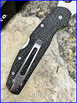 CUSTOM Spyderco Knife Delica 4, 20cv, Micarta And G10 Scales
