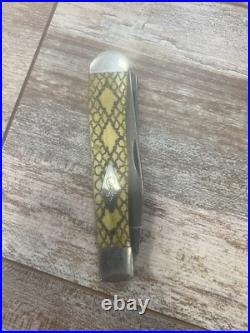 Case 6254D Trapper Damascus Rattlesnake Pattern Bone