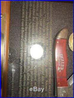 Case Authorized DEALER DAMASCUS Folding Hunter Knife 2003 Issue GREAT ITEM! NR