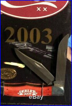 Case Authorized DEALER DAMASCUS Folding Hunter Knife 2003 Issue GREAT ITEM! NR