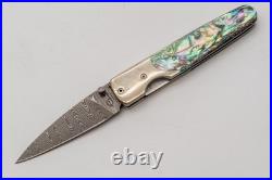 Case Cutlery 8173L DAM Slimlock Folder Knife Abalone Handle Damascus