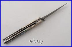 Case Cutlery 8173L DAM Slimlock Folder Knife Abalone Handle Damascus