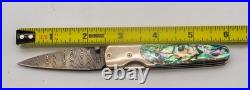 Case Cutlery 8173L DAM Slimlock Folder Knife Abalone Handle Damascus