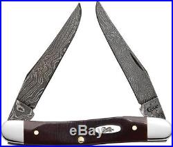 Case Cutlery XX Random Damascus Chestnut Muskrat Folding Pocket Knife 31305