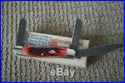 Case Knives Crimson Bone Peach Seed Jig Stockman 74172 Knife Folding Damascus