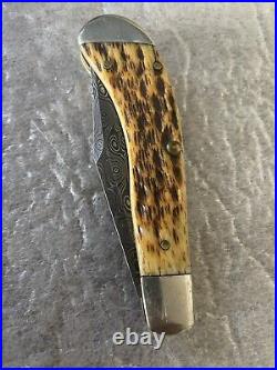 Case Tony Bose Saddlehorn Knife Damascus Blades- TB62110 DAM 2007