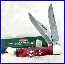 Case XX 6265D Folding Hunter Knife, Near Mint, 2003 Dealer Knife, Damascus