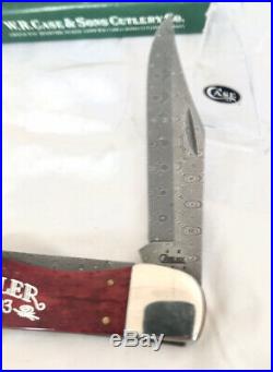 Case XX 6265D Folding Hunter Knife, Near Mint, 2003 Dealer Knife, Damascus