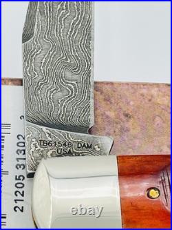 Case XX Damascus Sawcut Chestnut Bone Backpocket TB61546DAM