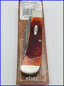Case XX Damascus Sawcut Chestnut Bone Backpocket TB61546DAM