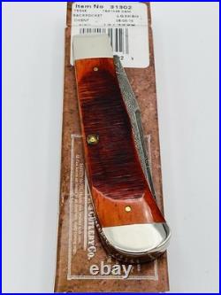 Case XX Damascus Sawcut Chestnut Bone Backpocket TB61546DAM