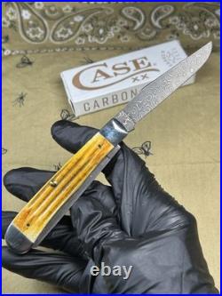 Case XX Knives Trapper Burnt Goldenrod Damascus Second Cut L? K