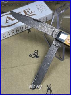 Case XX Knives Trapper Burnt Goldenrod Damascus Second Cut L? K