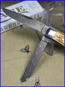 Case XX Knives Trapper Burnt Goldenrod Damascus Second Cut L? K