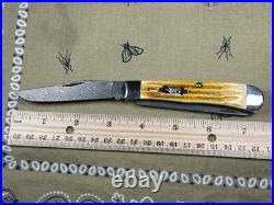 Case XX Knives Trapper Burnt Goldenrod Damascus Second Cut L? K