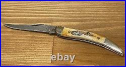 Case XX Stag Tiny Toothpick Raindrop Damascus Pocket Folding Knife