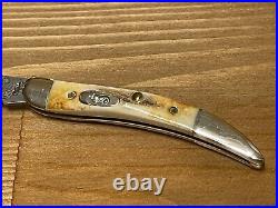 Case XX Stag Tiny Toothpick Raindrop Damascus Pocket Folding Knife