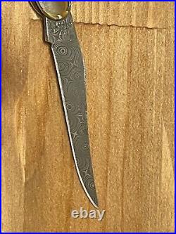 Case XX Stag Tiny Toothpick Raindrop Damascus Pocket Folding Knife