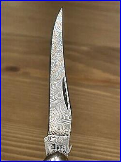 Case XX Stag Tiny Toothpick Raindrop Damascus Pocket Folding Knife