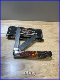 Case XX Trapper Tear Drop Damascus Slant Bolster Corelon 9254 Dam Trapper 2015