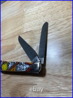 Case XX Trapper Tear Drop Damascus Slant Bolster Corelon 9254 Dam Trapper 2015