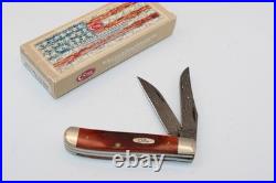 Case XX USA 6207 W Dam Wharncliffe Mini Trapper Damascus Sawcut Bone Knife 2016