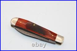 Case XX USA 6207 W Dam Wharncliffe Mini Trapper Damascus Sawcut Bone Knife 2016