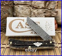 Case XX USA Amazing Vintage Bone Damascus 77461 Sod Buster Jr Pocket Knife