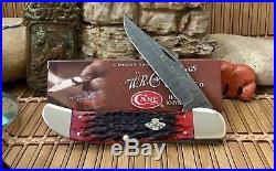 Case XX USA Exquisite CRIMSON Bone Ladder DAMASCUS CA74174 Folding Hunter Knife