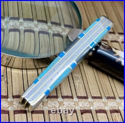 Case XX Wild Horse Custom Abalone & Turquoise Damascus Mini Trapper Knife #1