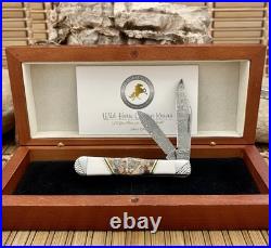 Case XX Wild Horse Custom Red Brown Jasper Damascus Swell Center Jack Knife #1/1