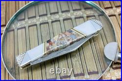Case XX Wild Horse Custom Red Brown Jasper Damascus Swell Center Jack Knife #1/1