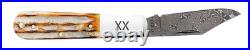 Case xx Knives Barlow Jigged Burnt Natural Bone 27232 Damascus Pocket Knife