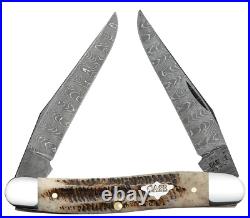 Case xx Knives Muskrat 77463 Damascus Vintage Bone 1/1400 Pocket Knife