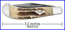 Case xx Knives Saddlehorn 77465 Damascus Vintage Bone 1/1400 Pocket Knife