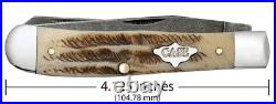 Case xx Knives Trapper 77460 Damascus Vintage Bone 1/1400 Pocket Knife