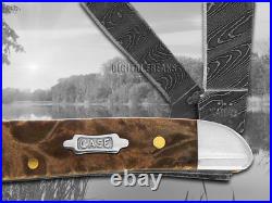 Case xx Peanut Damascus Steel Natural Maple Burl Wood 15094 Pocket Knife