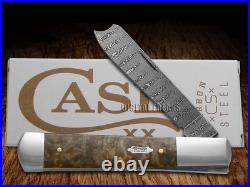 Case xx Razor Jack Damascus Steel Natural Maple Burl Wood 15092 Pocket Knife