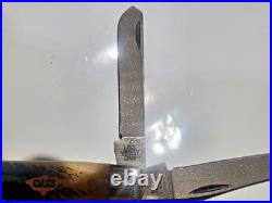 Case xx Vintage Bone Mini Trapper WithDamascus Blade. V6207 DAM