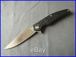 Cheburkov Raven Damascus CF Folding Knife