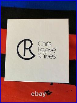 Chris Reeve Knives CRK Large Sebenza 21 Box Elder Raindrp Damascus Folding Knife