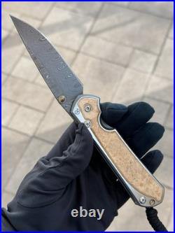 Chris Reeve Knives Large Sebenza 31 Left Hand Ladder Damascus RARE