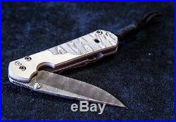 Chris Reeve Small Sebenza 21 Ladder Damascus Folding Knife New In Box