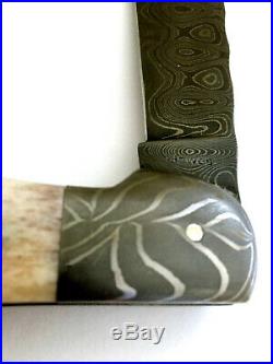 Chuck Hawes Custom Handmade Damascus Folding Knife
