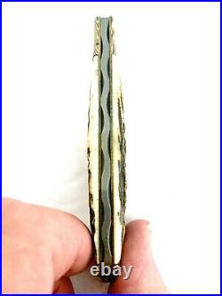 Chuck Hawes Custom Handmade Stag Damascus Folding Knife